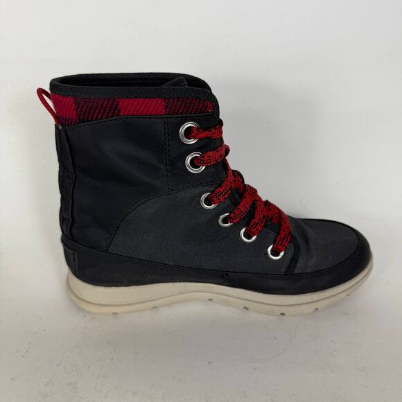 Sorel Explorer Winter Boots Womens 7 Black Lace-Up Ankle Waterproof Casual - Picture 3 of 10